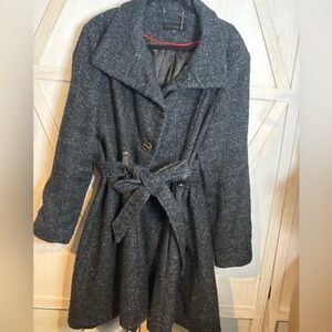 Steve Madden Charcoal Belted Trench Coat